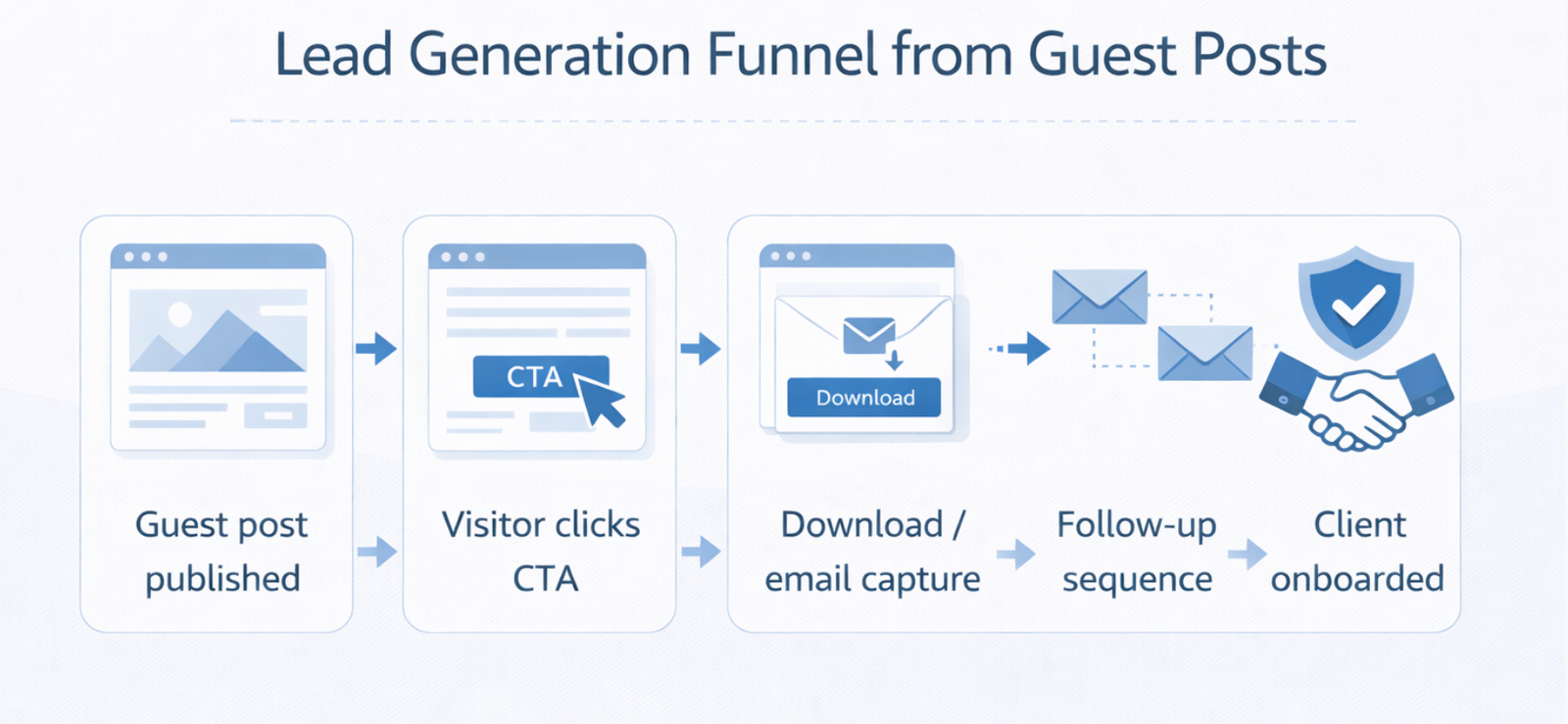 Lead generation funnel for guest posts