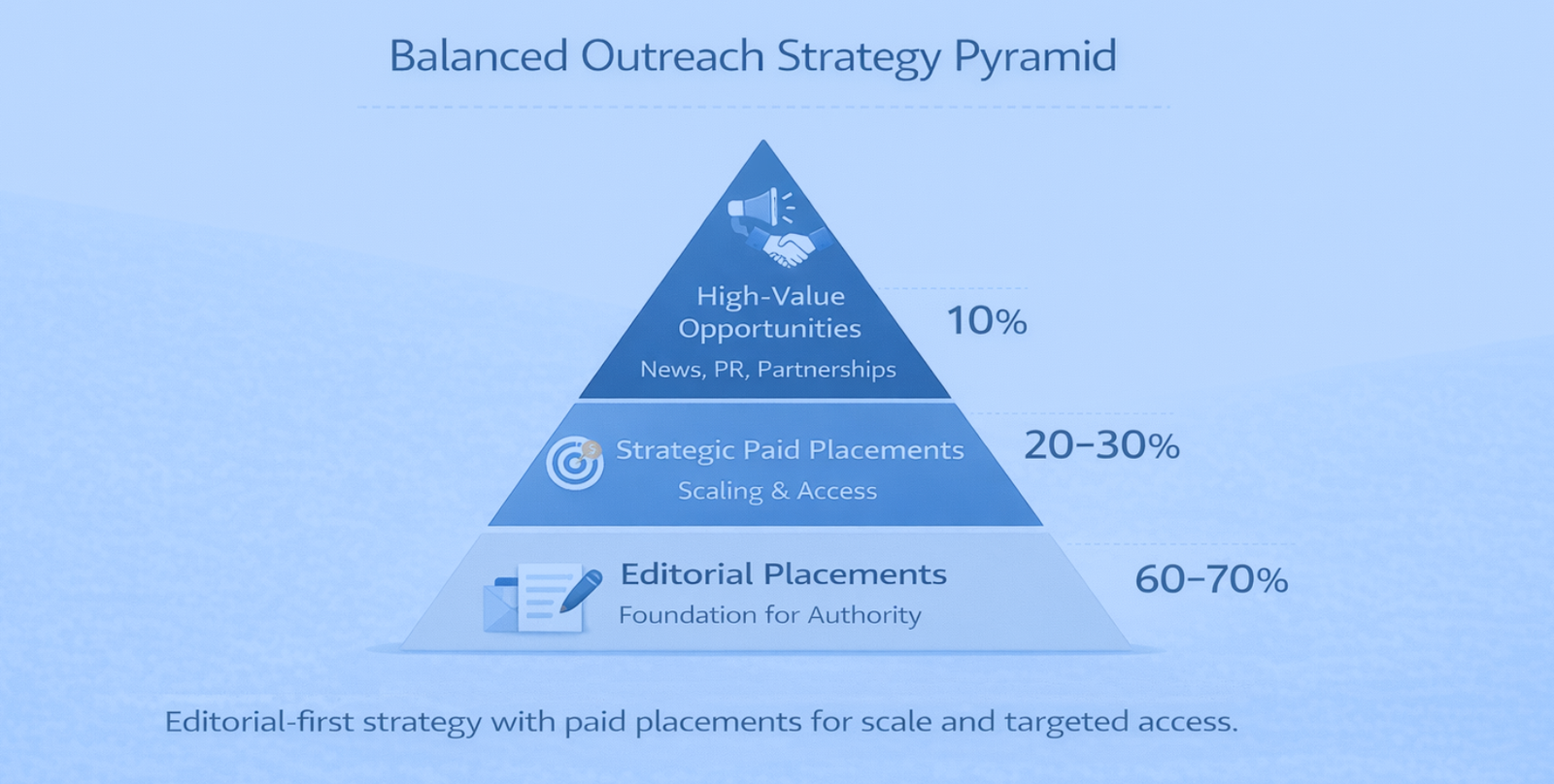 balanced paid and editorial outreach